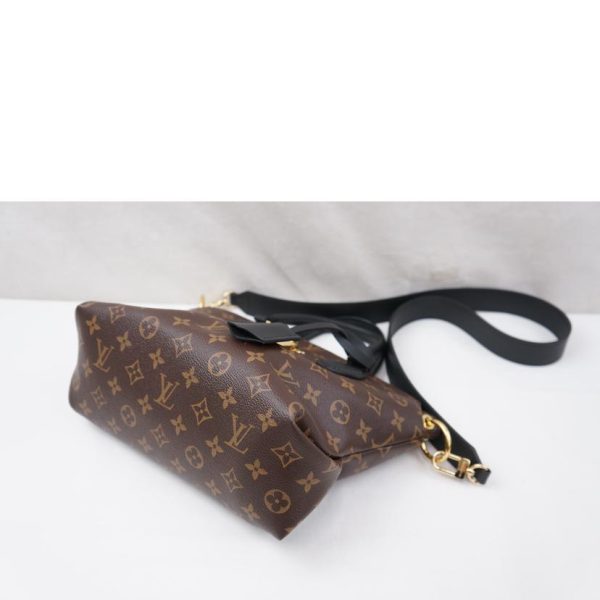 61448 4 Louis Vuitton Flower Zipped PM Tote Bag Brown