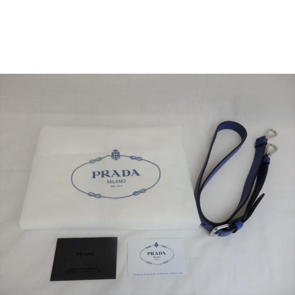 61642 6 Prada 2way Handbag Blue