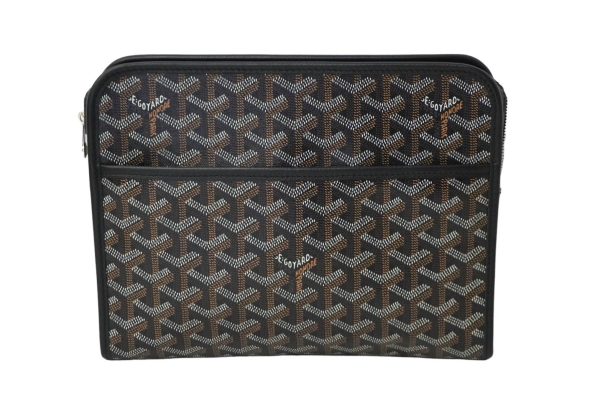 61789 d1 Goyard MM Pouch Clutch Bag Black