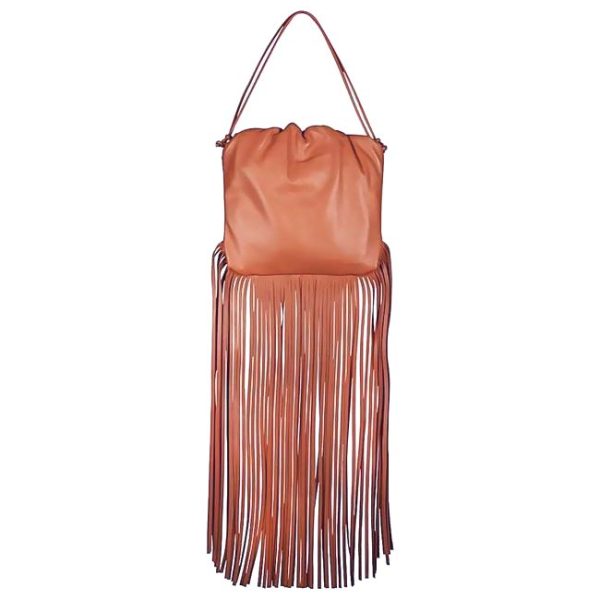 630363clay Bottega Veneta The Fringe Pouch Nappa Leather Clay