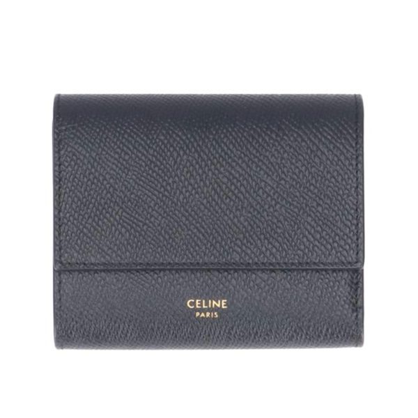 63097 1 Celine Three fold wallet Black