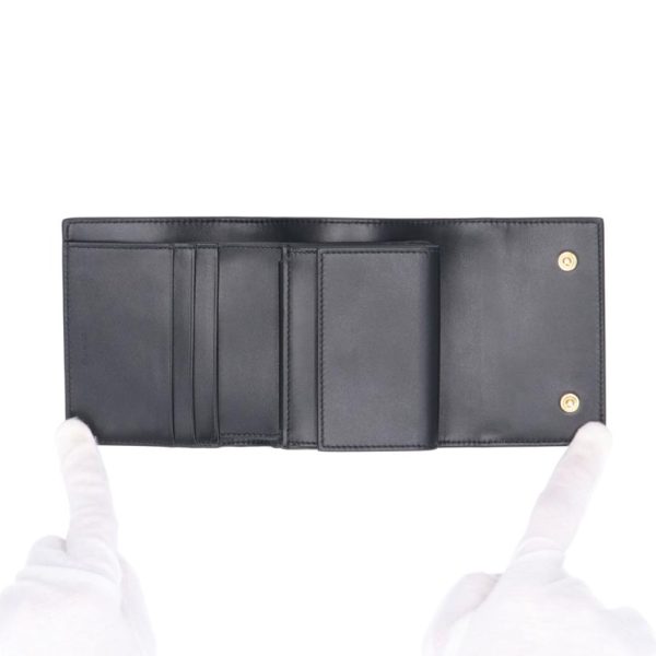 63097 4 Celine Three fold wallet Black