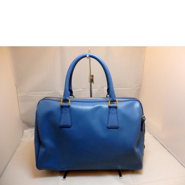 63909 2 Prada Saffiano 2Way Mini Boston Bag Blue