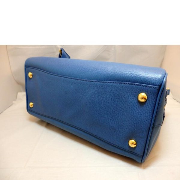 63909 3 Prada Saffiano 2Way Mini Boston Bag Blue