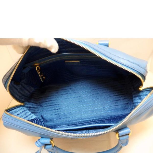 63909 4 Prada Saffiano 2Way Mini Boston Bag Blue