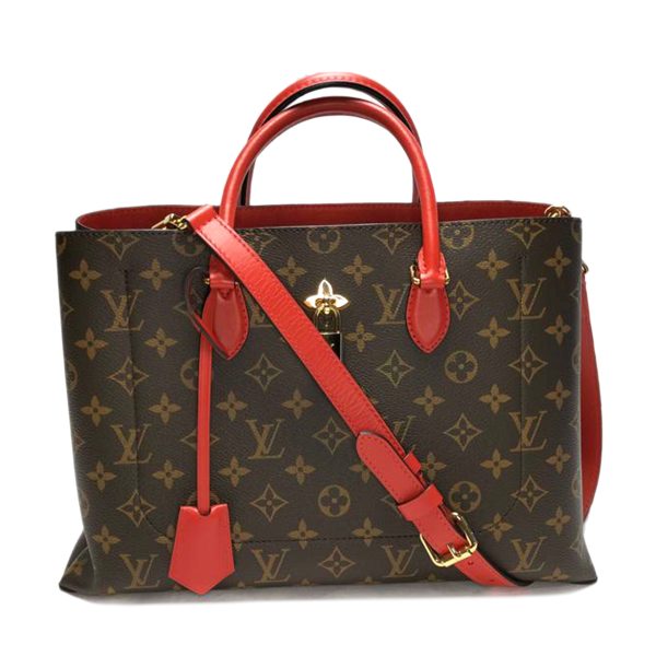 63917 1 Louis Vuitton Flower Tote Monogram 2way Bag Brown