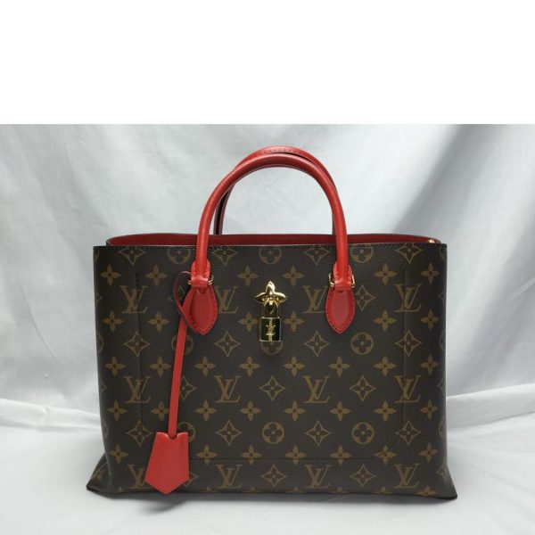 63917 2 Louis Vuitton Flower Tote Monogram 2way Bag Brown