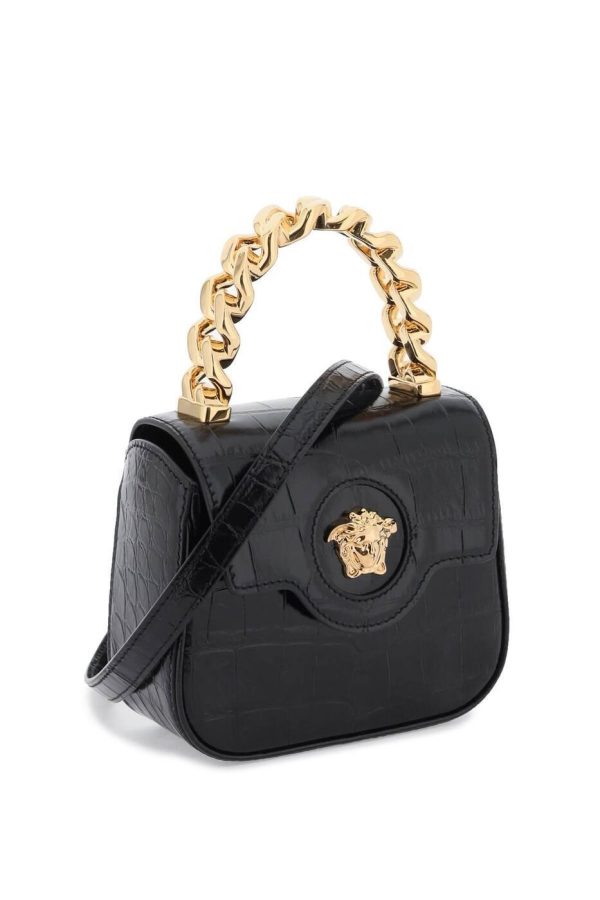 63e3501ca5c125a ba 4 VERSACE Hand Bag Black