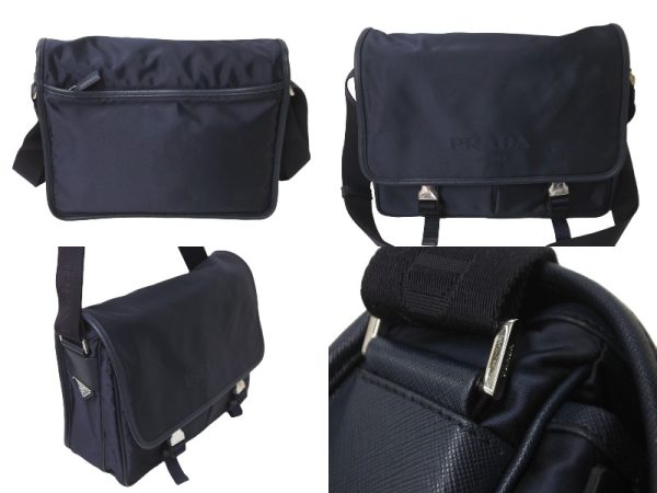 64420 d2 Prada Messenger Bag Nylon Navy