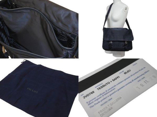 64420 d9 Prada Messenger Bag Nylon Navy