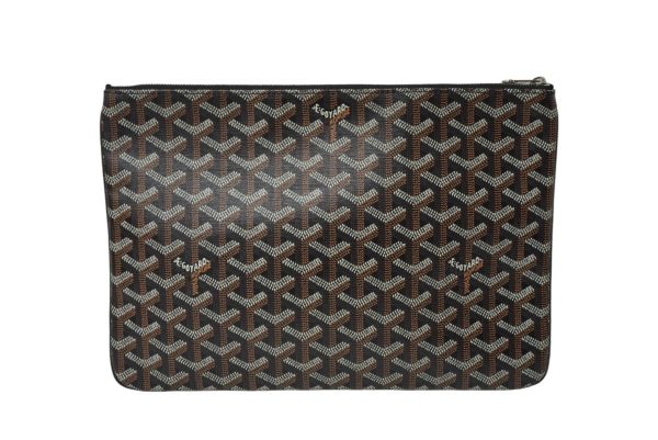 64453 d1 Goyard Sena MM Clutch Bag Brown Black