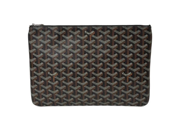 64453 d2 Goyard Sena MM Clutch Bag Brown Black