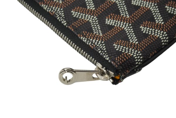 64453 d4 Goyard Sena MM Clutch Bag Brown Black