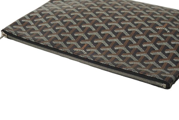 64453 d7 Goyard Sena MM Clutch Bag Brown Black