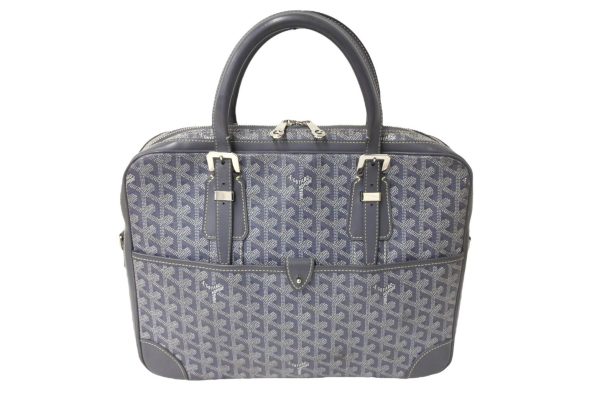 65051 d1 Goyard Ambassador PM Briefcase Gray