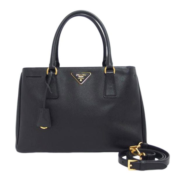 65832 1 Prada Saffiano 2way Tote Bag Black