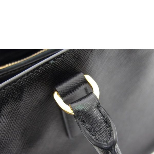 65832 9 Prada Saffiano 2way Tote Bag Black