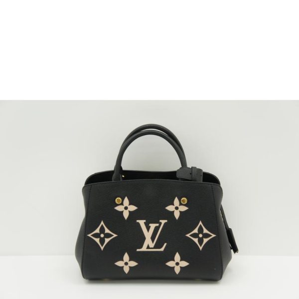 65999 2 Louis Vuitton Montaigne BB Monogram Empreinte Bag Black