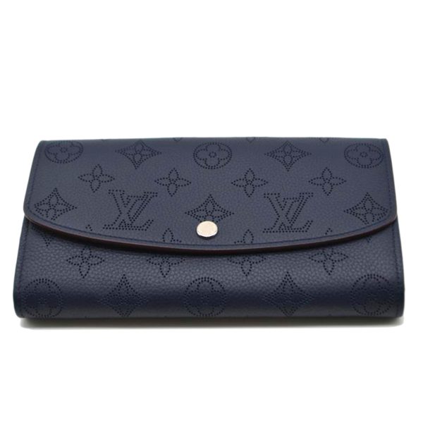 66411 1 Louis Vuitton Portefeuil Iris Wallet Mahina Blue Marine