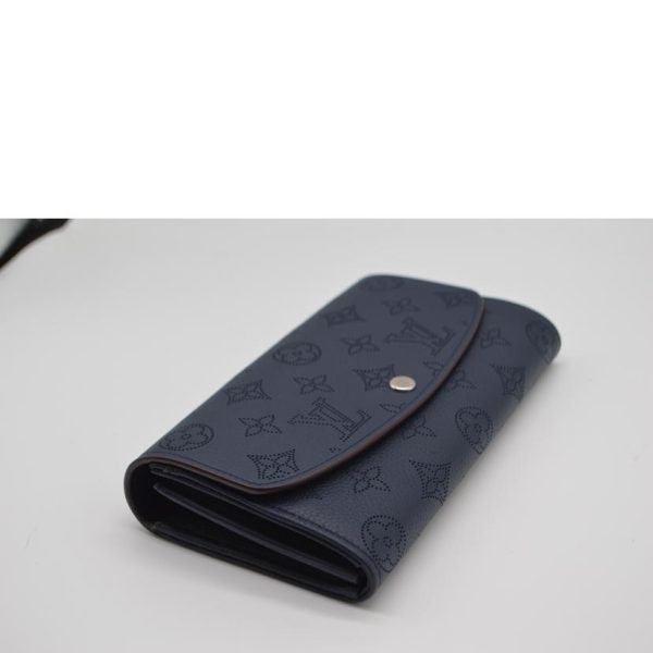 66411 3 Louis Vuitton Portefeuil Iris Wallet Mahina Blue Marine