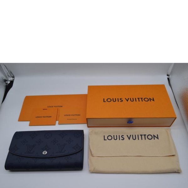 66411 5 Louis Vuitton Portefeuil Iris Wallet Mahina Blue Marine