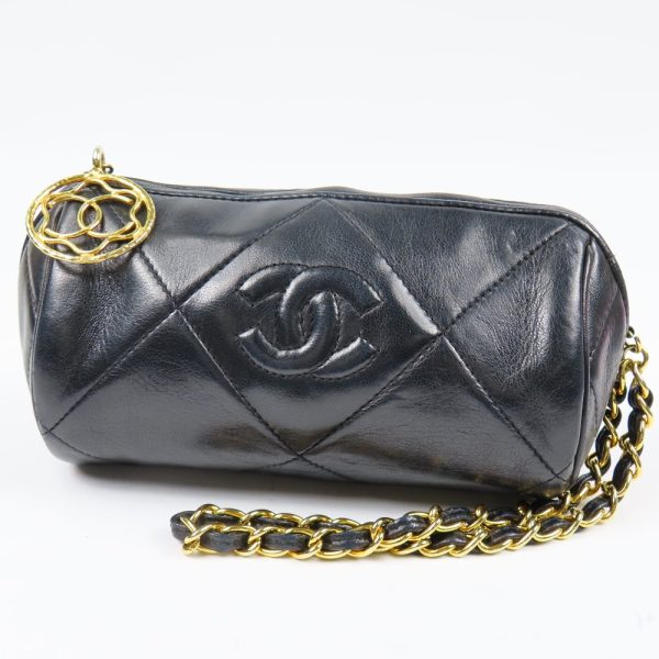 67729 1 Chanel Clutch Bag Lambskin Black