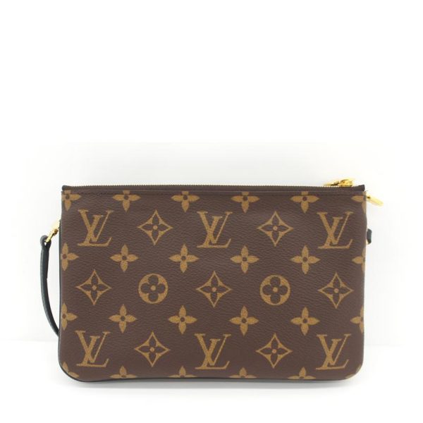 69476 2 Louis Vuitton Pochette Double Zip Monogram Giant Reverse Brown