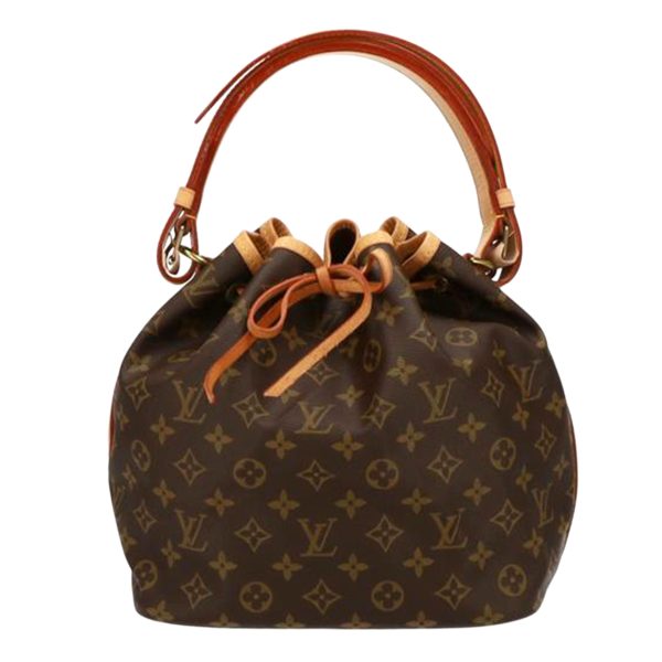 70627 1 Louis Vuitton Petit Noe Monogram Shoulder Bag Brown