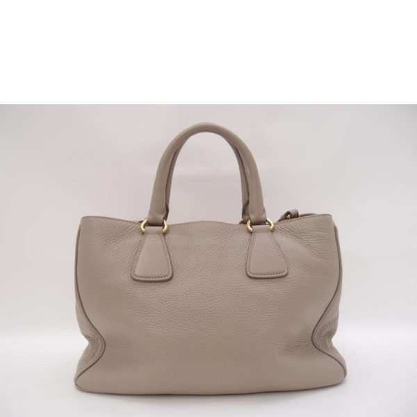 70712 2 Prada VitDaino 2way Handbag Gray Beige