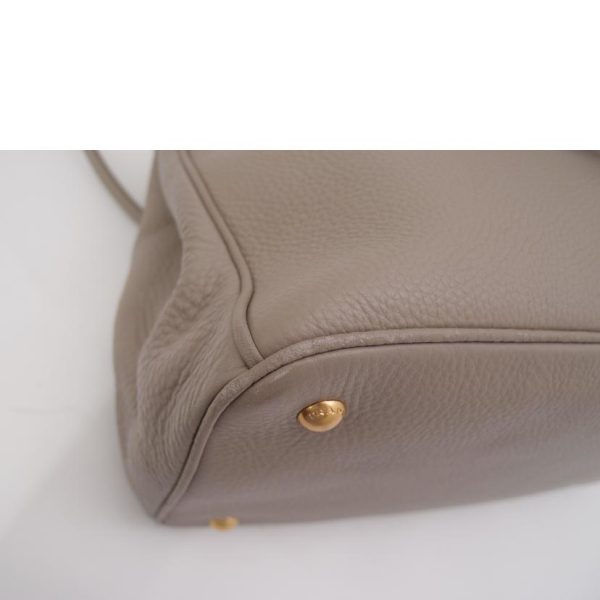 70712 7 Prada VitDaino 2way Handbag Gray Beige