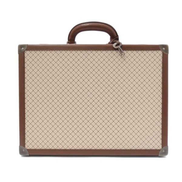 70979 1 Bottega Veneta Trunk Briefcase PVC Leather Intrecciato Style