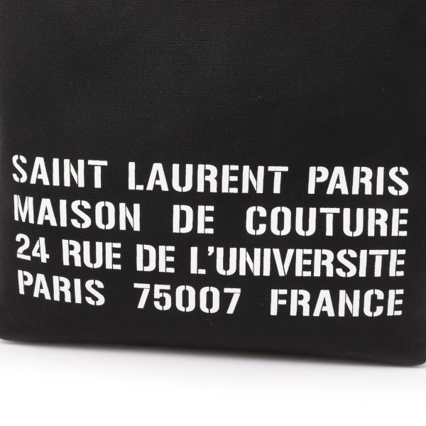 710264 faa5e 103109 Saint Laurent Universite Ns Foldable Tote Bag Black