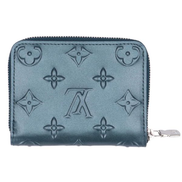 71113 2 Louis Vuitton Zippy Coin Purse Monogram Steel Blue