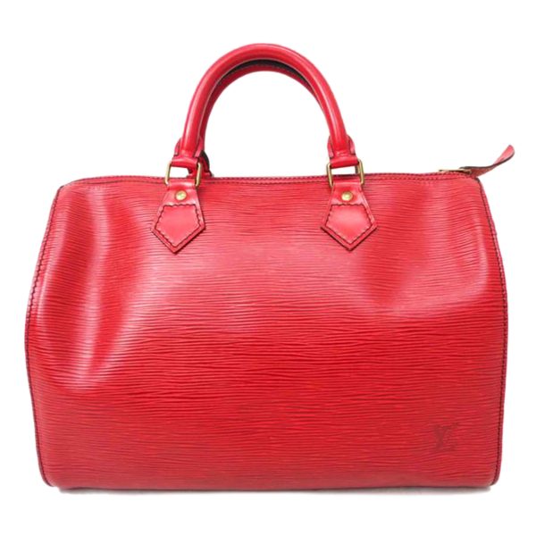 72073 2 Louis Vuitton Speedy 30 Epi Bag Castien Red