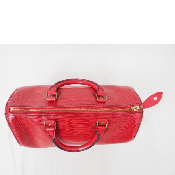 72073 6 Louis Vuitton Speedy 30 Epi Bag Castien Red