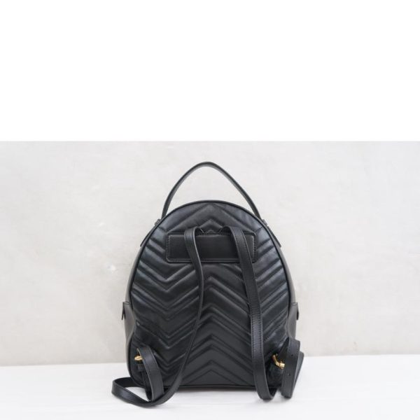 72112 2 Gucci Marmont Backpack Black