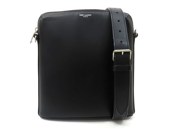 7240501001 Saint Laurent Leather Neo North South Small Camera Bag Black