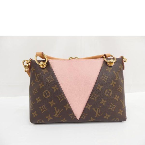 74151 2 Louis Vuitton V Tote Bb Leather Handbag Brown