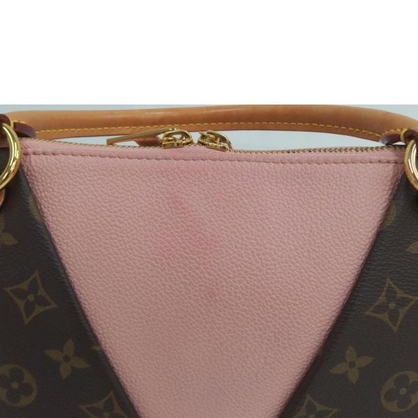 74151 7 Louis Vuitton V Tote Bb Leather Handbag Brown