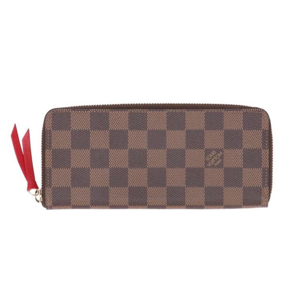 74322 1 Louis Vuitton Portefeuil Clemence Damier Ebene Wallet