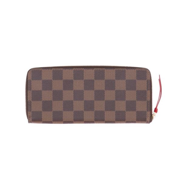 74322 2 Louis Vuitton Portefeuil Clemence Damier Ebene Wallet