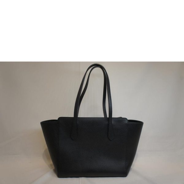 74676 2 Gucci Leather Swing Tote Bag Black