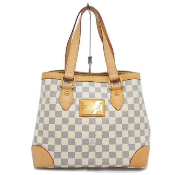 74997 1 Louis Vuitton Hampstead Damier Azur Shoulder Bag Brown