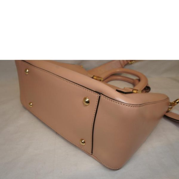 75220 3 Fendi FF Tote Small Bag Pink Beige