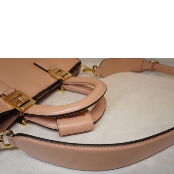 75220 4 Fendi FF Tote Small Bag Pink Beige