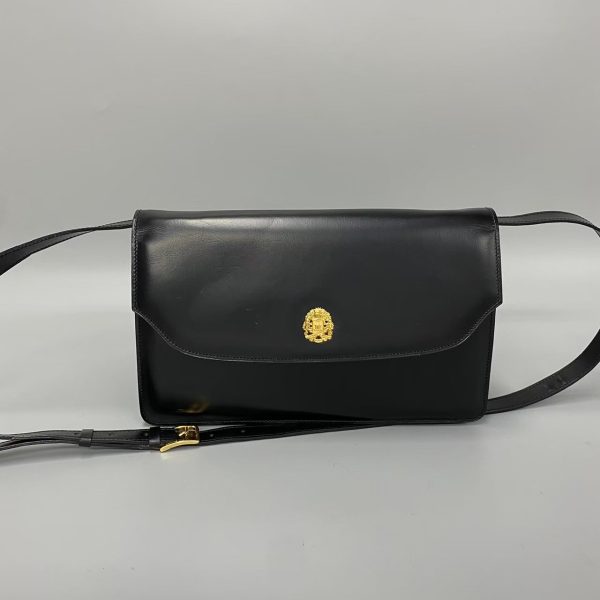 760k760 21646 1 Celine Blason Triomphe Mini Shoulder Pochette Black