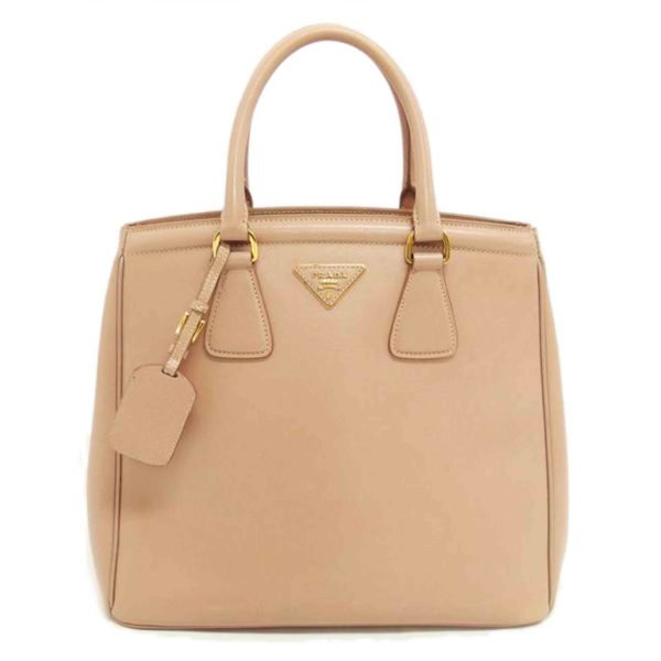 77101 1 Prada Saffiano Leather Tote Bag Pink Beige