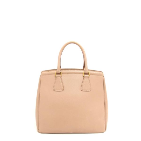 77101 2 Prada Saffiano Leather Tote Bag Pink Beige