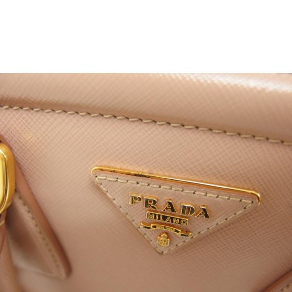 77101 7 Prada Saffiano Leather Tote Bag Pink Beige