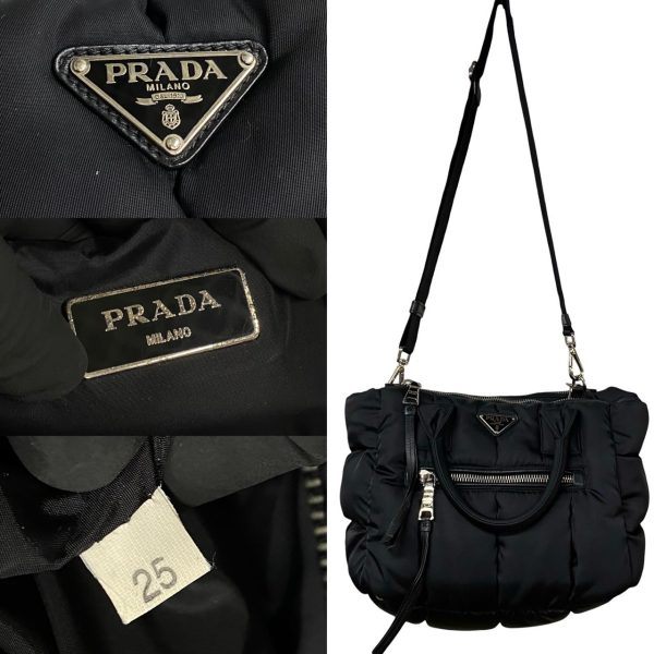 771a771 36120 5 Prada Tessuto Bomber Tote Bag Nylon Black